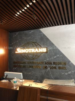 SINOTRANS 3D LED Frontlit Signage | Aluminium 3D Letter Wall Decor