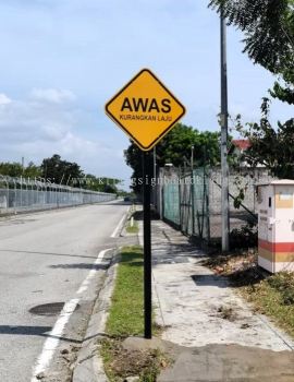 AWAS Papan Tanda Jalan Malaysia Roadsign 