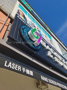 #main signage with aluminium strip ceiling and 3d box up front lit and backlit #67 gadget legacy (2)