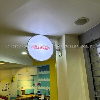 CIRCLE LIGHTBOX SIGN | ROUND LIGHTBOX SIGNAGE INSTALLATION AT NILAI | BANGI | SEREMBAN