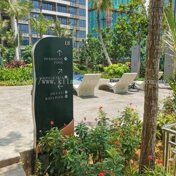 HOTEL Swimming Pool Directory Signage Pylon MAKER AT KUALA LUMPUR (KL), MALAYSIA, SELANGOR, TAMAN KENCANA