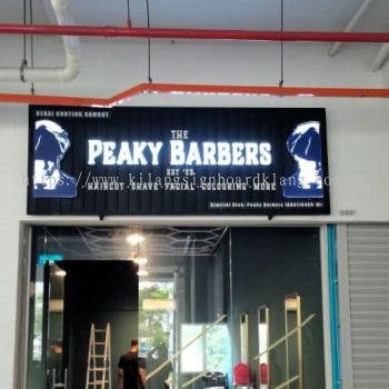 BARBER SHOP 3D LED FRONTLIT SIGNBOARD INSTALLATION SERVICE AT MAHKOTA CHERAS | TAMAN BUKIT SEGAR | TAMAN MIDAH | BANDAR TUN RAZAK