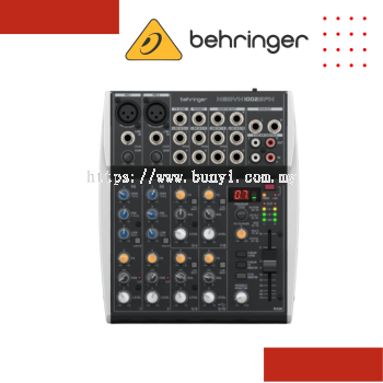 Behringer XENYX1002SFX Premium Analog 10-Input Mixer with USB Audio Streaming Interface and Klark Teknik Effects