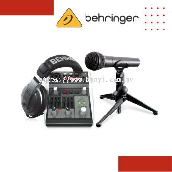 Behringer PODCASTUDIO 2 USB Bundle - Podcasting Bundle with XENYX-302USB + XM-8500 and HPM-1000