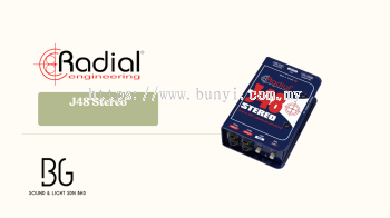 Radial Engineering J48 Stereo Premium Active DI Box untuk Keyboard, Laptop, Audio Interface dan Sistem Bunyi Profesional