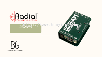 Radial Engineering ProAV1 Multimedia Direct Box for Laptop, Smartphone & AV Systems