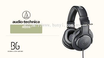 Audio-Technica ATH-M20X Fon Kepala Monitor Studio Profesional | Headphone Rakaman, Mixing, Podcast & Penghasilan Muzik