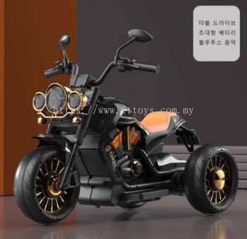 Electric Motorcycle Ride-On Toy with LED Lights, Remote Control, Bluetooth Speaker - Dual Drive Variants