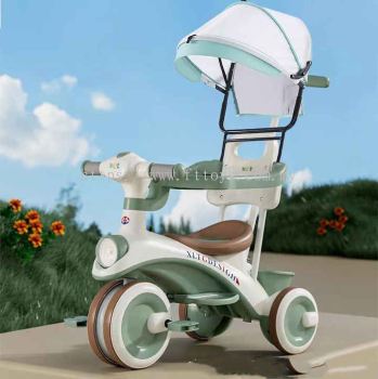 2024 New Push Handle Kids Tricycle Baby Bicycle 3 Wheels with music and light