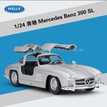 Welly 1:24 Mercedes Benz 300 SL Classic Car Sports Car Simulation Alloy Car Model Ornament Gift B74