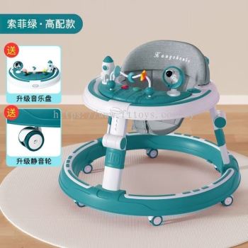 COD 4 in 1 Baby walker With Music Anti-O-Leg Foldable Portable Adjustable Adjustable Height Multifunction Walker