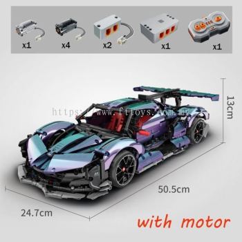 MOC Technical RC Drift Sports Car Gumpert Apollo IE Building Blocks Bricks Model Toys for Boys Holiday Gift Set (2443pcs)