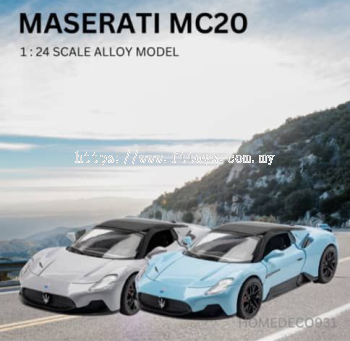 1:24 Scale Maserati MC20 Alloy Car Model Light & Sound Effect Toy Car Kereta Mainan Kanak-kanak玩具车模