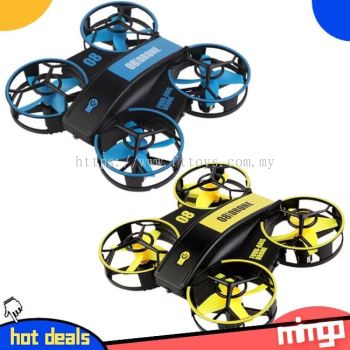 Mimgo RH-821 08 Drone Mini Quadcopter Lighting UFO Drone Fixed Altitude Remote Control Aircraft Children Toys