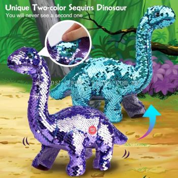 Dinosaur Toys For Girls, 2 Year Old Girl Toys, Purple Dinosaur Remote Control Reversible Sequins Dinosaur Toy Can Repeat Walk Roar Sing, Christmas Birthday Surprise For 2-7 Years Old Kids