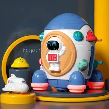 New arrivals 2023 baby projection piano light music electric space rocket fun enlightenment toys learning story toy for kids