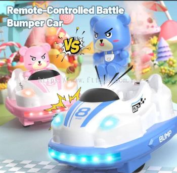 2.4G Two-player Battle Remote Control Go Kart Bumper Cars with Music and Light for Kids Toys Remote Control RC Speed Bumper Car Mini Remote Control Ejector Vehicles Car Toys for Kids Gift