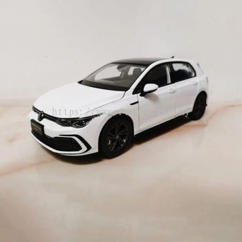 Diecast Metal Alloy Golf R-ine Car Model, 1/18 Scale, Sedan Simulation, Static Ornament Collection, Toy Car, Gift