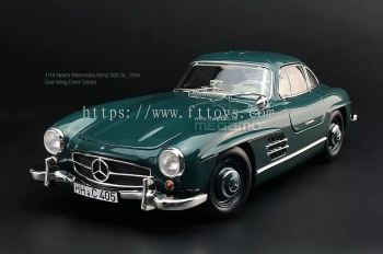 1:18 Norev Mercedes-Benz 300 SL 1954 W198 Diecast Model Car   Green Full Open Gullwing Doors