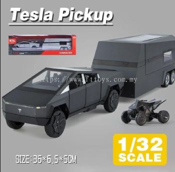 1:32 Tesla Cybertruck Pickup RV Metal Diecast Alloy Toy Car Model Trucks For Kids Toys Vehicles Hobbies Collection