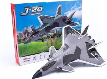 Skymold J-20 Fighter Remote Control Airplane, 2.4GHz Gyro RC Jet Plane with LED Light, Easy to Fly Toys for Kids 8-14, Aircraft Gifts for Adults (Camo Grey)…