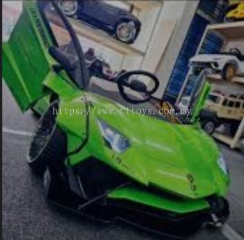 Lamborghini SVJ electric car with 2 seats, 24V, 500W, premium equipped, Drift Edition, green