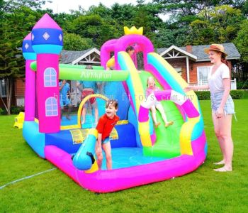 Doctor Dolphin Inflatable Bouncer %Waterpark Giant Castle Slide Bouncer  Inflatable Kolam Jumping Family Pool (RENT)