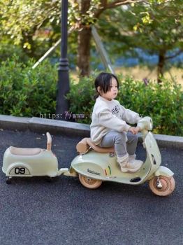 Mini Vespa Electric Motorbike Ride On 6V Children Motorcycle  with Extend Seat Parent Remote Control