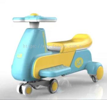 Cheap Wholesale Kids Swing Car Twist Slide Toy Car with Music and Light