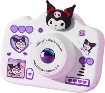 Anime Cute Cartoon Camera for Girls, Kawaii Kitty Cat Selfie Kids Camera Toys, Portable Digital Video Camera, Children's Day Birthday (White)