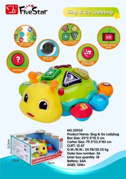  Learning Fun Sing & Go Ladybug   Interactive Educational Musical Toy for Kids