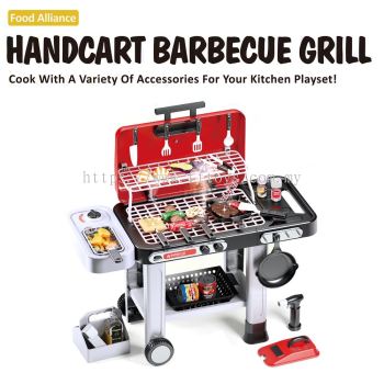 Handcart Barbecue Grill Pretend Play Kitchen Set for Kids