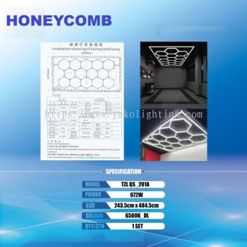 HONEYCOMB LED-672W-SIZE:243cm X 484.5cm-6500K