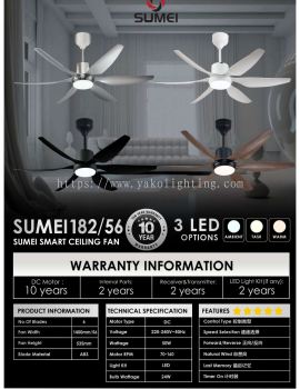 SUMEI 182/56 INCH WH/BK (LED)
