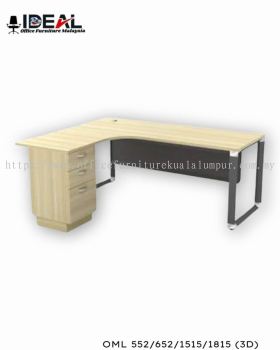 Superior Compact Table (L) 3D - O SERIES (with metal front panel)