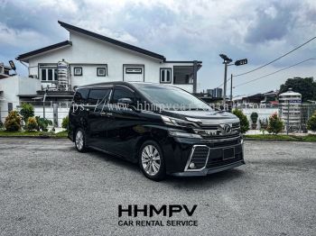Vellfire 2017 for Rent with Normal 7 Seaters (Black)