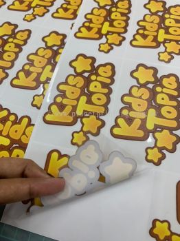 Transparent Sticker Kids Topia
