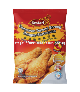 Bestari Fried Chicken Coating Hot & Spicy 1kg