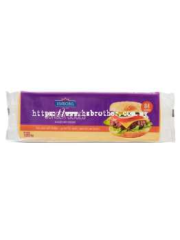 EMBORG BURGER SLICES COLOR (CHEESE SLICE) 1.033KG (84'S)