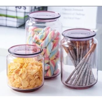 RONDO GLASS JAR ice pink  0.5L & 0.75L & 1 L