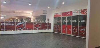 Red One Network inkjet Sticker and install wall sticker at kuala Lumpur