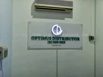 Optimus distributor (M) sdn bhd 3D LED Front lit Signage at Kota kemuning Kl 