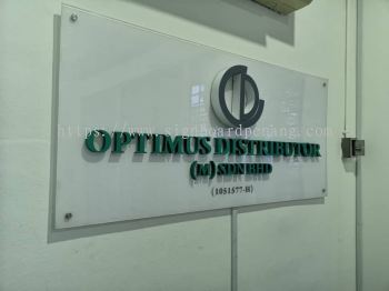 Optimus distributor (M) sdn bhd 3D LED Front lit Signage at Kota kemuning Kl 