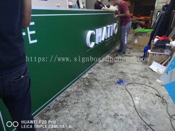 Chatto 3D LED conceal Box up lettering with Light Box at Setapak Kuala Lumpur