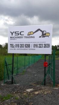 Ysc Machinery Trading Metal G.I signage at jalan Kapar Klang