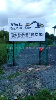 Ysc Machinery Trading Metal G.I signage at jalan Kapar Klang