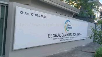 Global Channel Sdn bhd Metal G.I signage at kapar klang