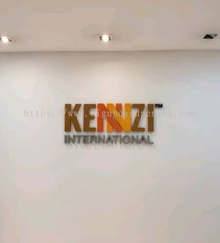 Kennzi international 3D acrylic box up letteringe signage at kota damansara Kuala Lumpur 