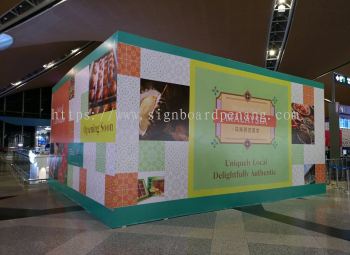 Delicacies of Malaysia kiosk Mall Hording Board at KLIA sepang Kuala Lumpur