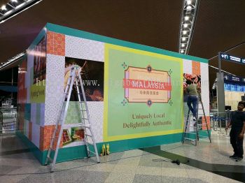 Delicacies of Malaysia kiosk Mall Hording Board at KLIA sepang Kuala Lumpur